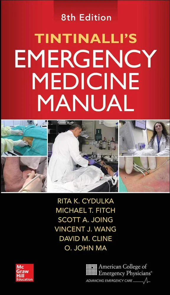 Coperta cărții "Tintinalli’s Emergency Medicine Manual, Eighth Edition" de Rita Cydulka, David Cline, O. John Ma, Michael Fitch, Scott Joing, Vincent Wang