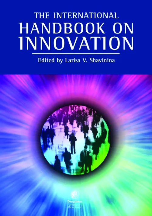 Coperta cărții "The International Handbook on Innovation" de Larisa V Shavinina