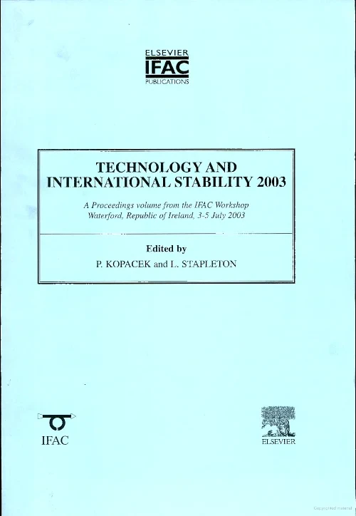 Coperta cărții "Technology and International Stability 2003" de Peter Kopacek, Larry Stapleton