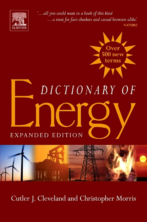 Coperta cărții "Dictionary of Energy" de Cutler J. Cleveland, Christopher G. Morris