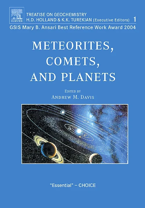 Coperta cărții "Meteorites, Comets, and Planets" de A.M. Davis