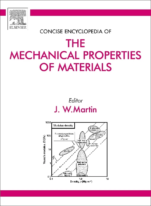 Coperta cărții "Concise Encyclopedia of the Mechanical Properties of Materials" de J. W. Martin