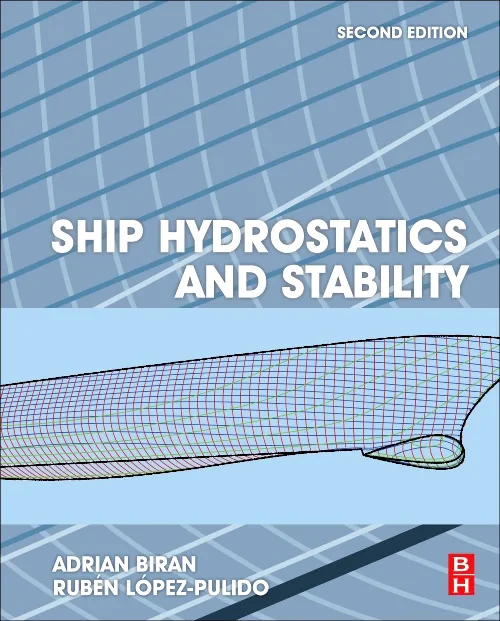 Coperta cărții "Ship Hydrostatics and Stability" de Adrian Biran, Rubén López-Pulido