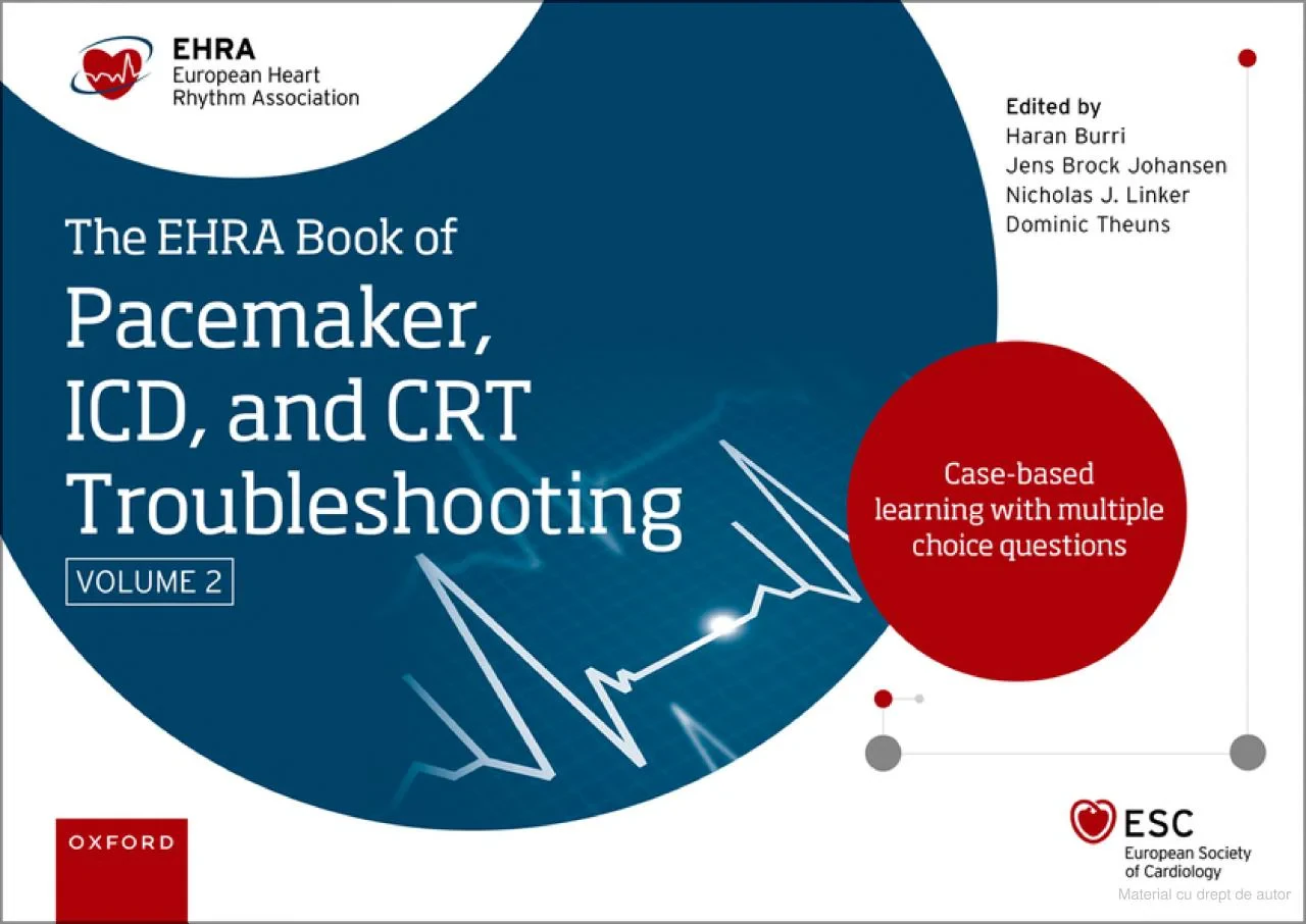 Coperta cărții "The EHRA Book of Pacemaker, ICD and CRT Troubleshooting Vol. 2" de Haran Burri, Jens Brock Johansen, Nicholas Linker, and Dominic AMJ Theuns
