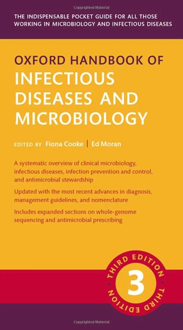 Coperta cărții "Oxford Handbook of Infectious Diseases and Microbiology" de Ed Moran, Fiona Cooke