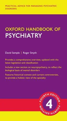 Coperta cărții "Oxford Handbook of Psychiatry" de David Semple, Roger Smyth