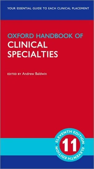 Coperta cărții "Oxford Handbook of Clinical Specialties" de Andrew Baldwin