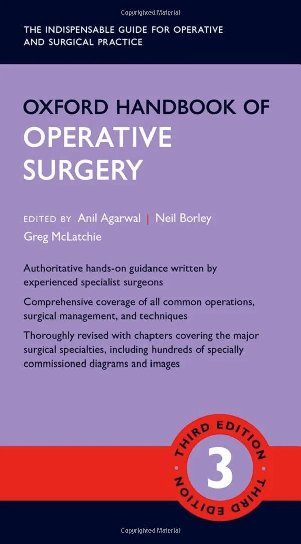 Coperta cărții "Oxford Handbook of Operative Surgery" de Greg McLatchie, Anil Agarwal, Neil Borley