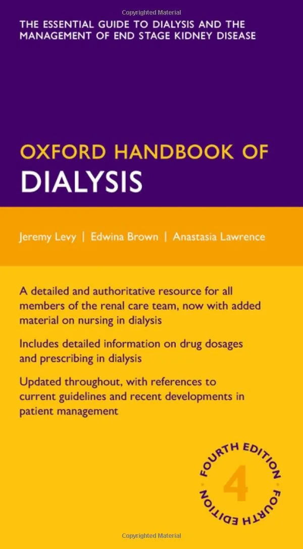 Coperta cărții "Oxford Handbook of Dialysis" de Jeremy Levy, Edwina Brown