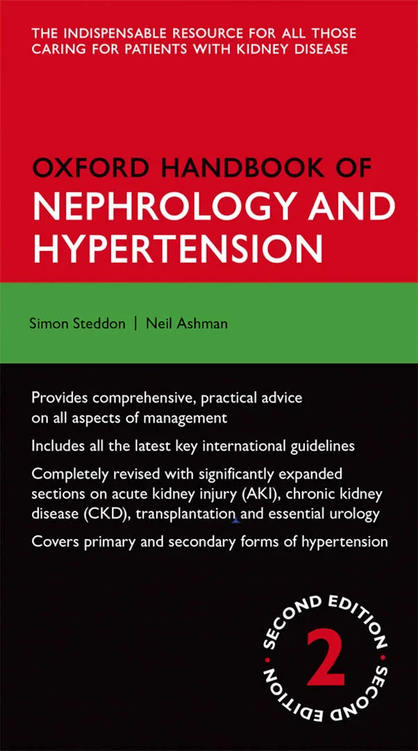 Coperta cărții "Oxford Handbook of Nephrology and Hypertension" de Simon Steddon