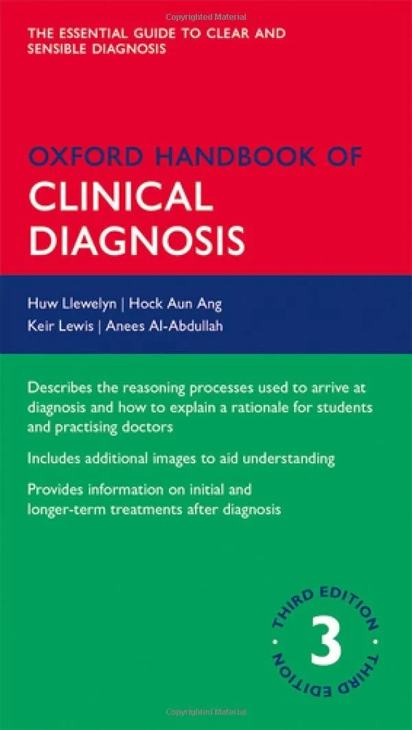 Coperta cărții "Oxford Handbook of Clinical Diagnosis" de Huw Llewelyn, Hock Aun Ang, Keir Lewis, Anees Al-Abdullah