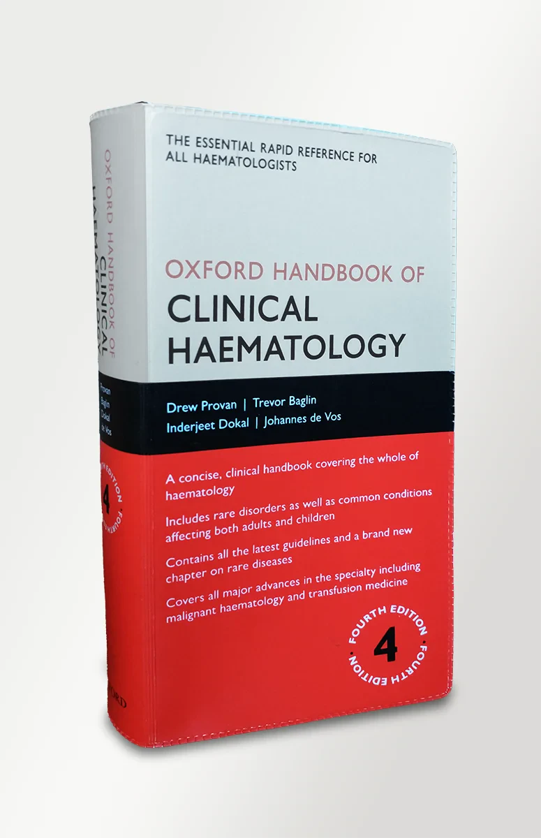Coperta cărții "Oxford Handbook of Clinical Haematology " de Drew Provan, Trevor Baglin, Inderjeet Dokal, Johannes de Vos