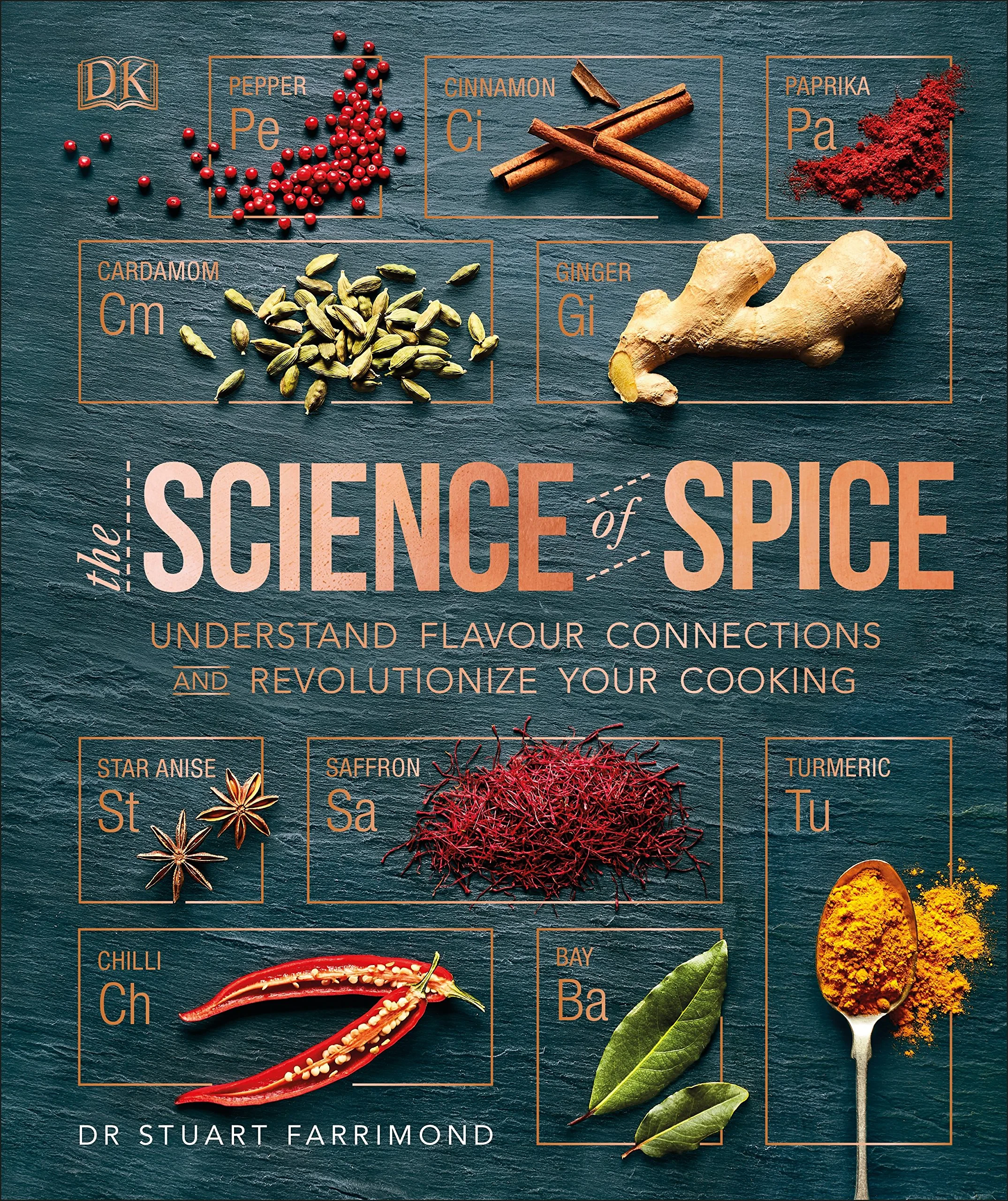 Coperta cărții "The Science of Spice" de Dr. Stuart Farrimond