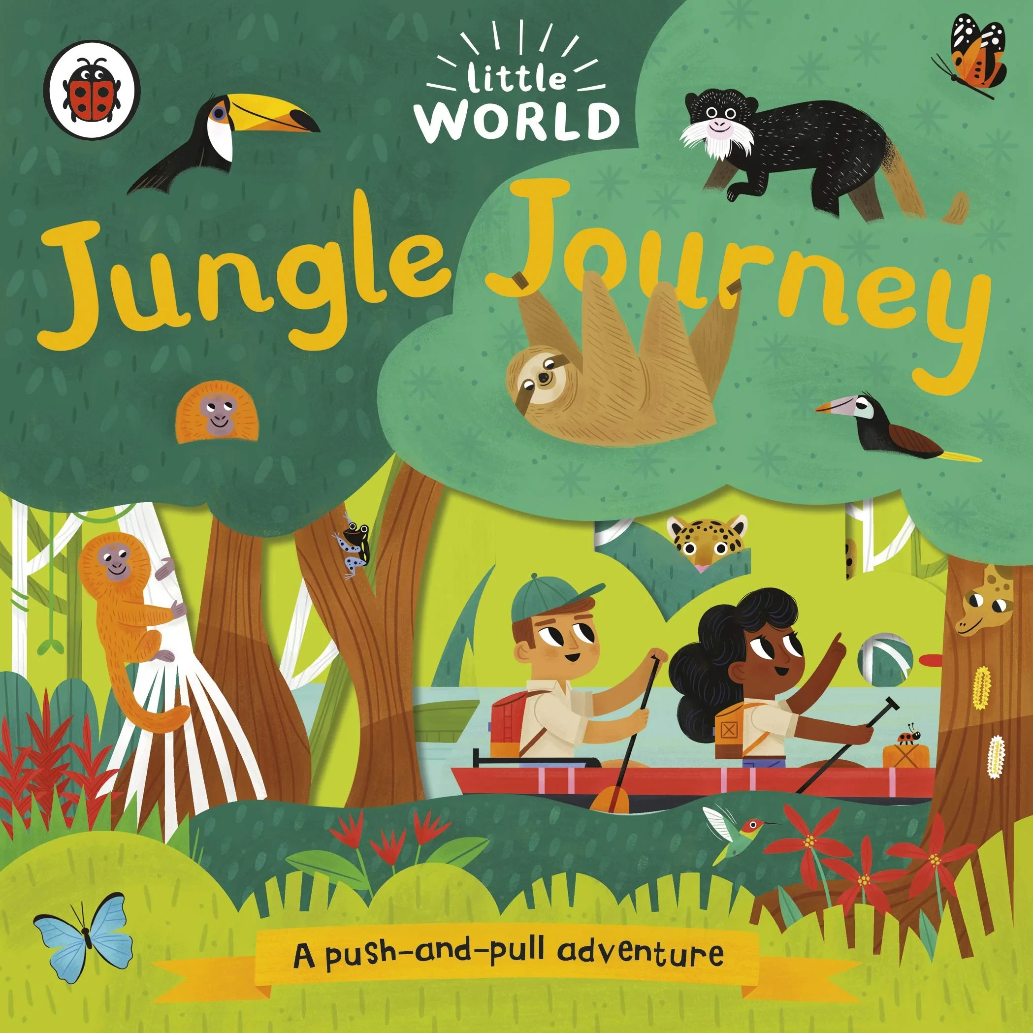 Coperta cărții "Little World: Jungle Journey: A push-and-pull adventure" de Allison Black