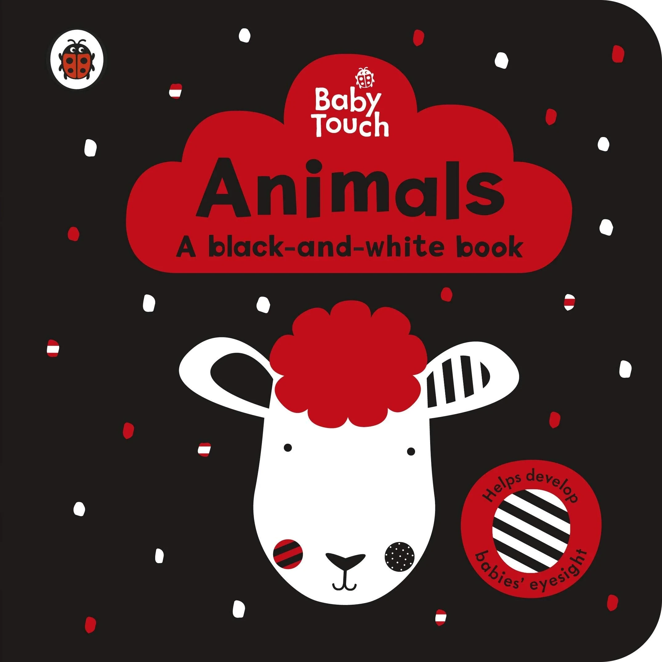 Coperta cărții "Baby Touch: Animals: a black-and-white book" de Lemon Ribbon Studio