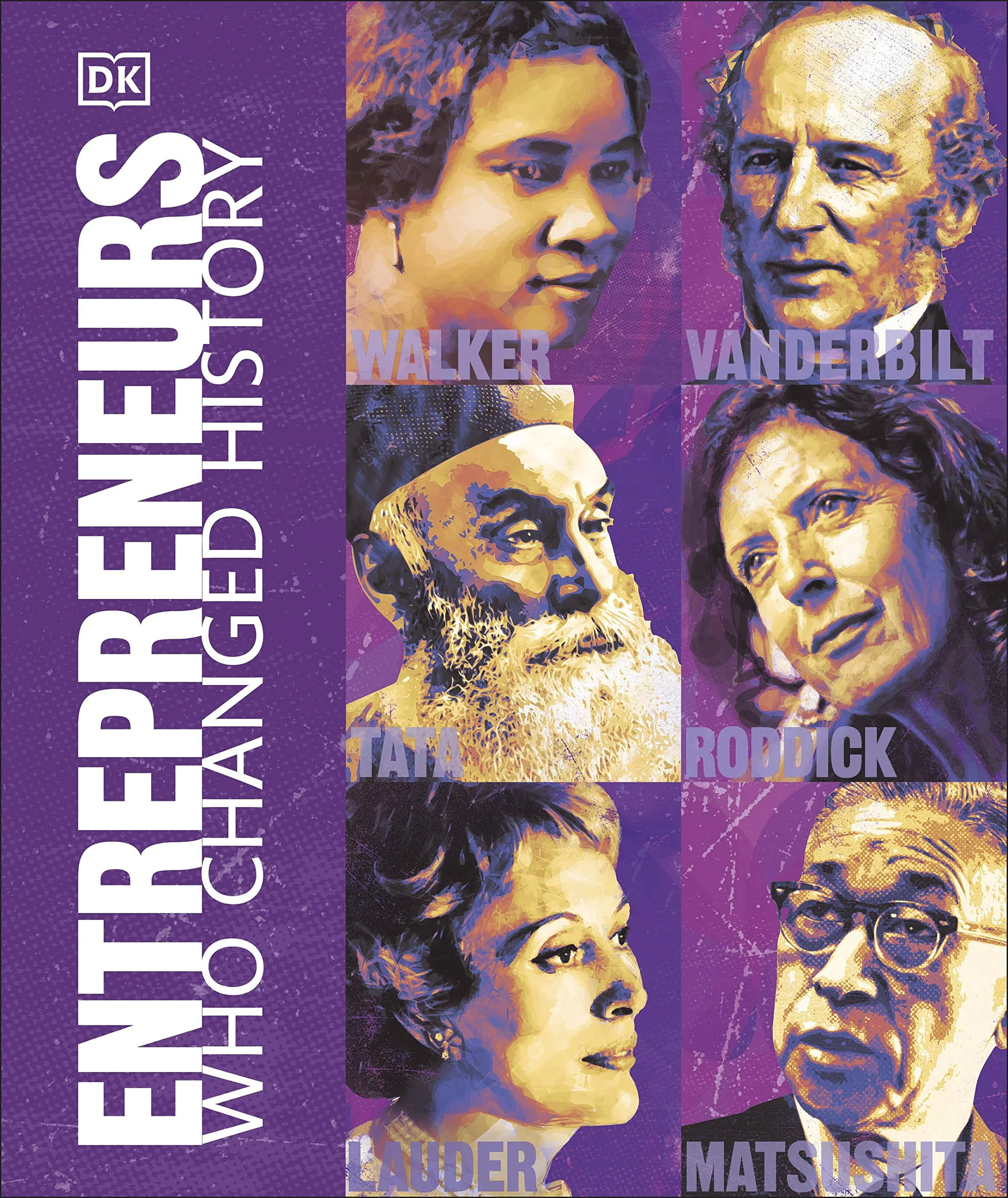 Coperta cărții "Entrepreneurs Who Changed History" de DK