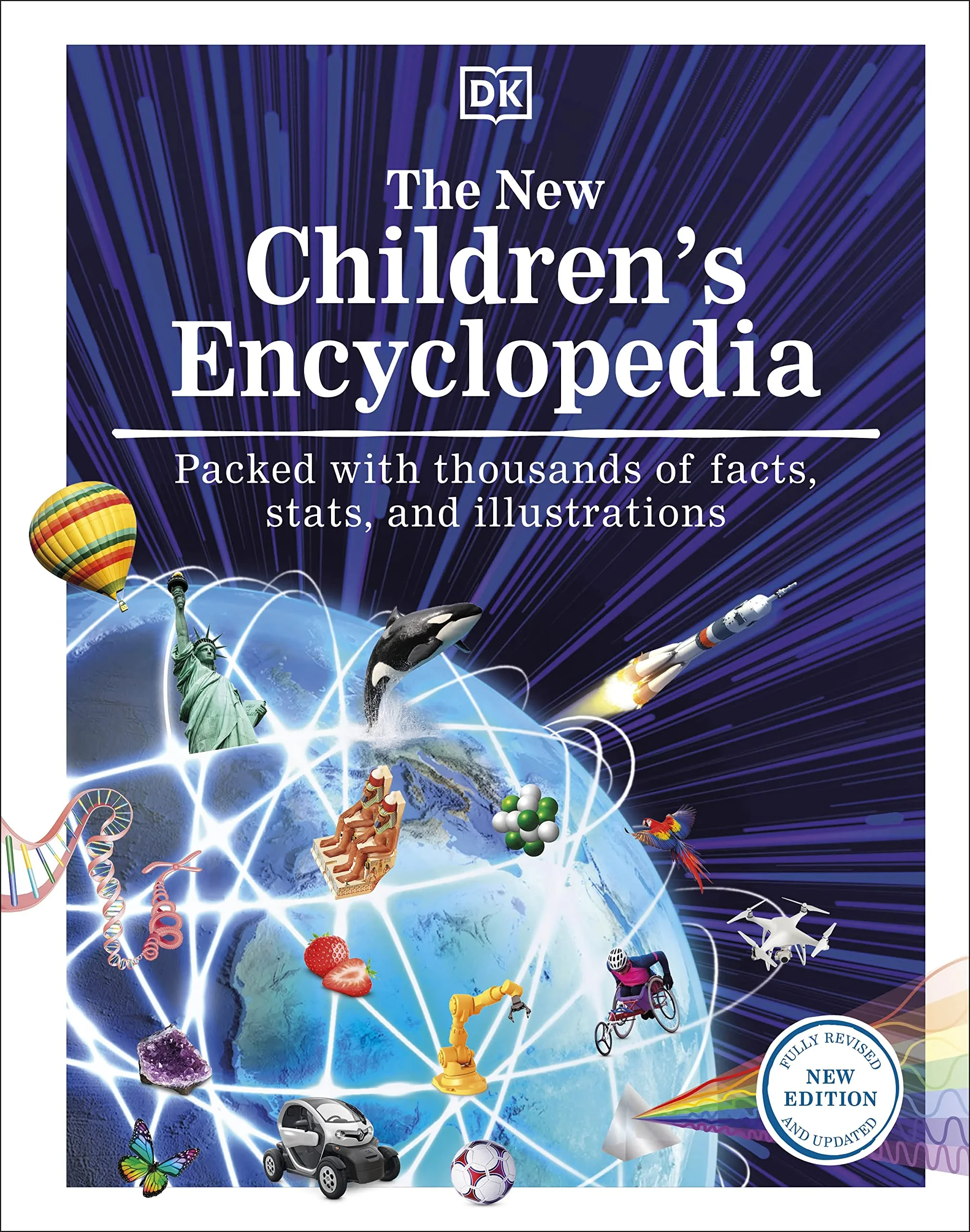 Coperta cărții "The New Children’s Encyclopedia: Packed with Thousands of Facts, Stats, and Illustrations " de DK
