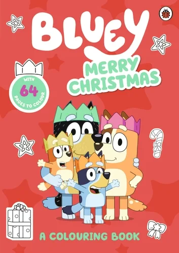 Coperta cărții "Bluey: Merry Christmas: A Colouring Book" de Bluey