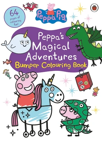 Coperta cărții "Peppa's Magical Adventures Bumper Colouring Book" de Peppa Pig