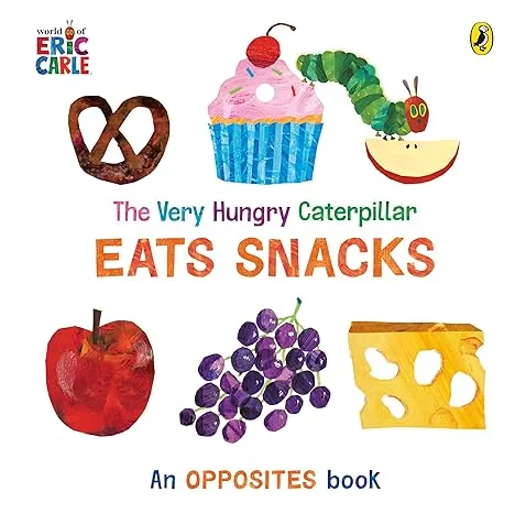 Coperta cărții "The Very Hungry Caterpillar Eats Snacks" de Eric Carle