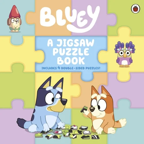 Coperta cărții "Bluey: A Jigsaw Puzzle Book" de Bluey