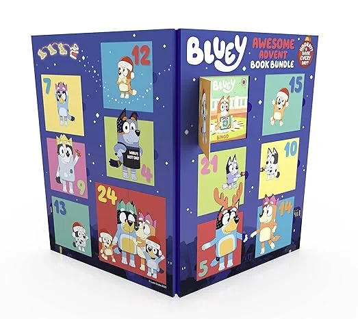 Coperta cărții "Bluey: Awesome Advent Book Bundle: An Advent Calendar" de Bluey