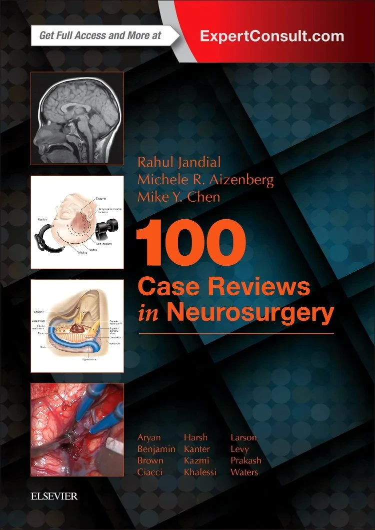 Coperta cărții "100 Case Reviews in Neurosurgery" de Rahul Jandial, Michele R Aizenberg, Mike Chen