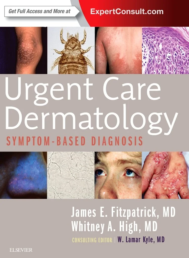 Coperta cărții "Urgent Care Dermatology: Symptom-Based Diagnosis, 1e" de James E. Fitzpatrick MD, Whitney A. High MD