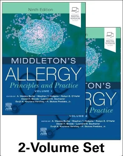 Coperta cărții "Middleton s Allergy 2-Volume Set, 9th Edition" de Wesley Burks