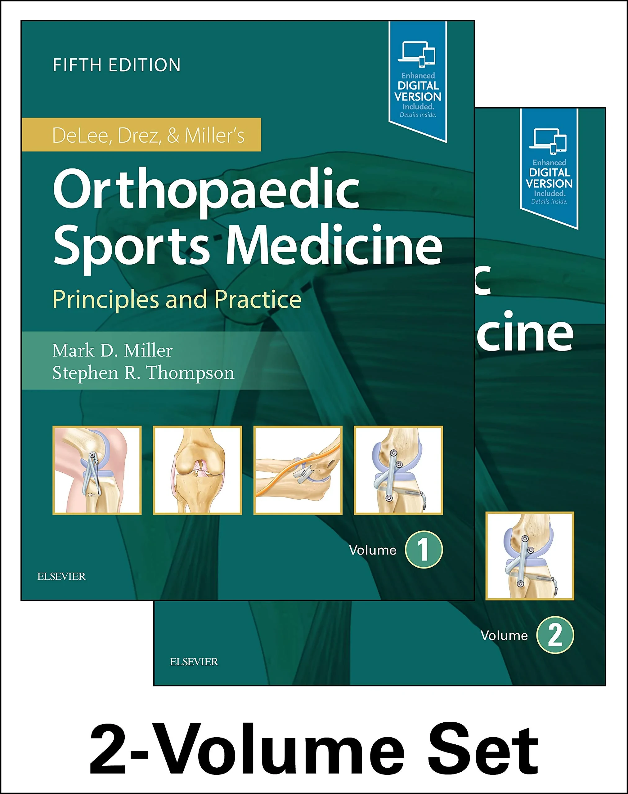 Coperta cărții "DeLee, Drez &amp; Miller’s Orthopaedic Sports Medicine: 2-Volume Set, 5e" de Mark D. Miller MD, Stephen R. Thompson MD MEd FRCSC