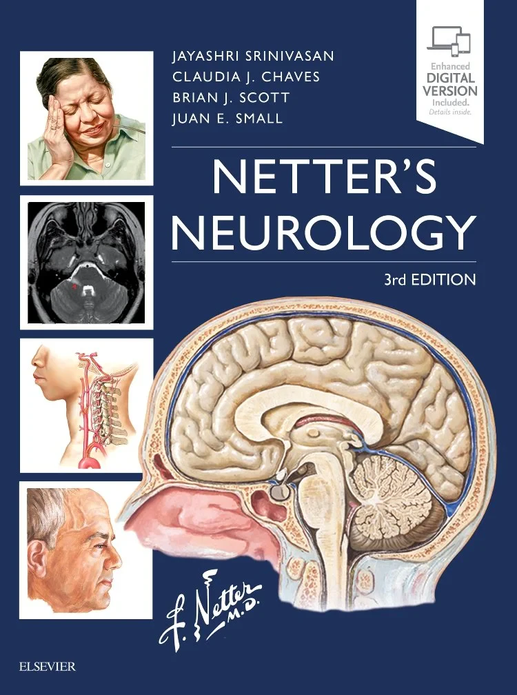 Coperta cărții "Netter’s Neurology, 3rd Edition" de Srinivasan, Chaves, Scott &amp; Small
