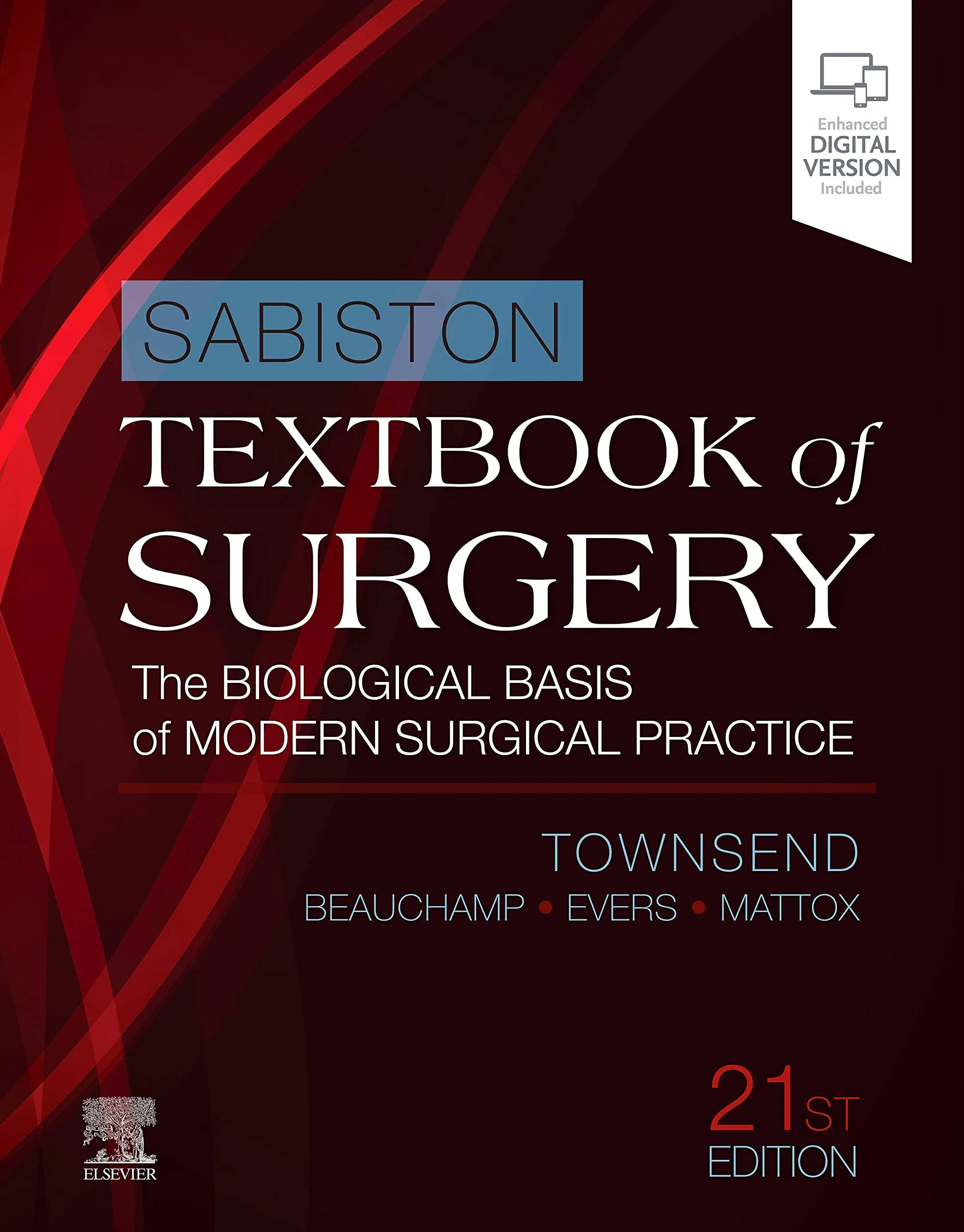 Coperta cărții "Sabiston Textbook of Surgery: The Biological Basis of Modern Surgical Practice" de Courtney M. Townsend Jr. JR MD
