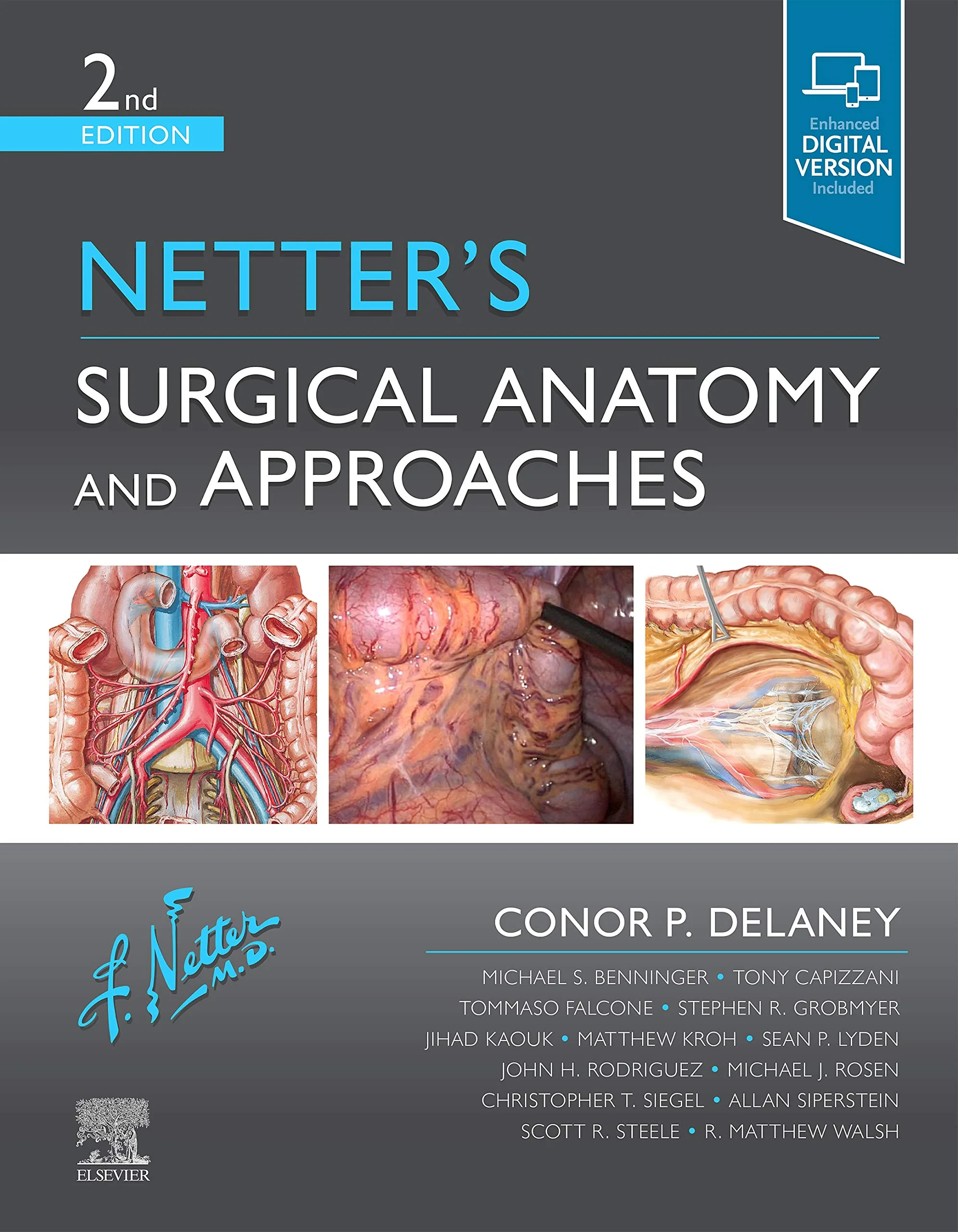 Coperta cărții "Netter’s Surgical Anatomy and Approaches (Netter Clinical Science)" de Conor P Delaney MCh PhD FRSCI ( Gen) FACS