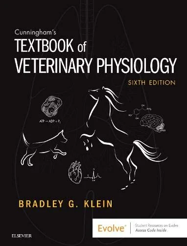 Coperta cărții "Cunningham's Textbook of Veterinary Physiology" de Bradley G. Klein PhD