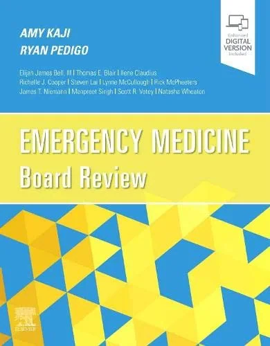 Coperta cărții "Emergency Medicine Board Review" de Amy Kaji MD PhD  Ryan A. Pedigo MD