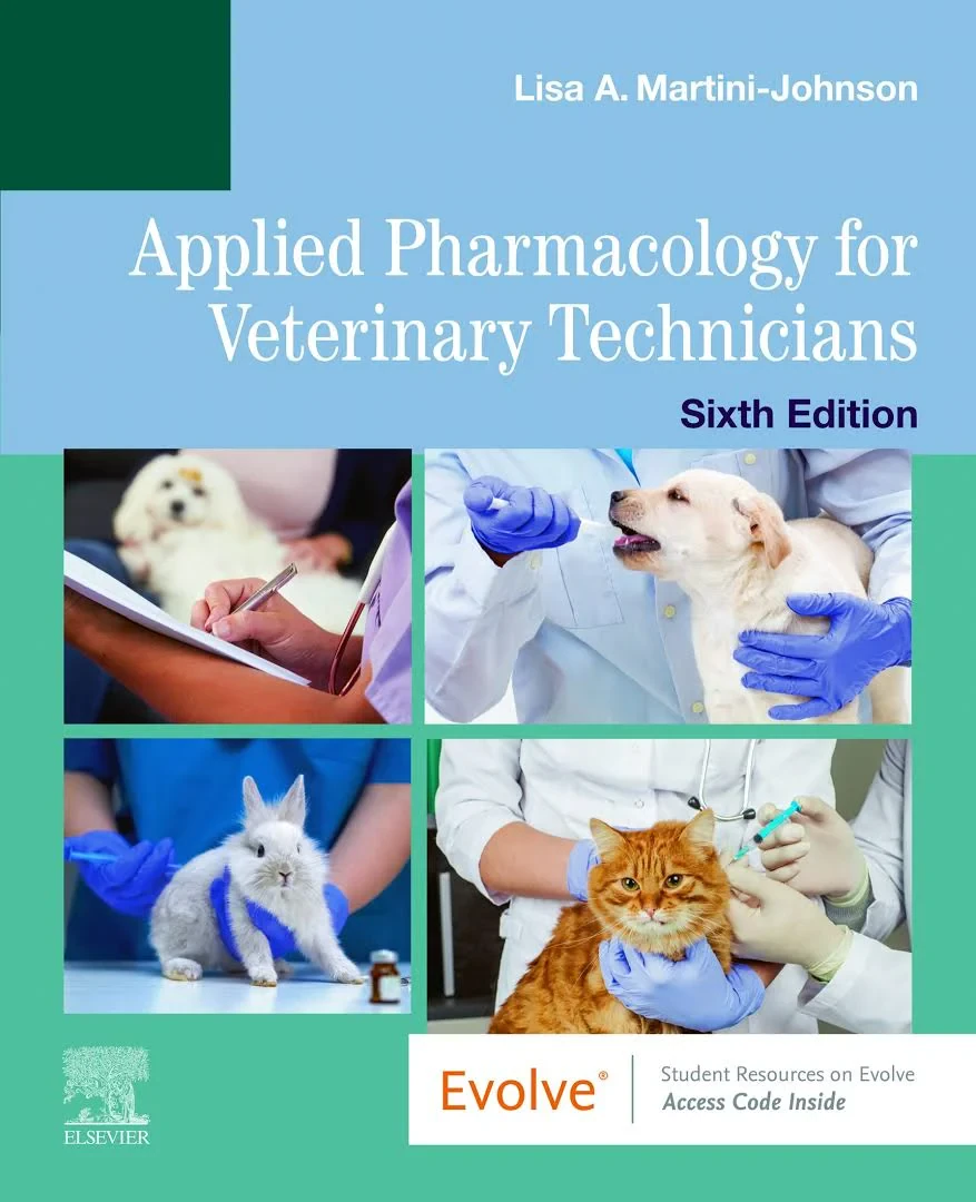 Coperta cărții "Applied Pharmacology for Veterinary Technicians " de Lisa Martini-Johnson DVM CVT