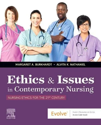 Coperta cărții "Ethics &amp; Issues In Contemporary Nursing" de Margaret A Burkhardt, Alvita K Nathaniel
