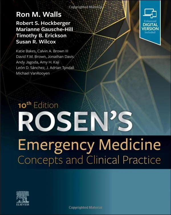 Coperta cărții "Rosen’s Emergency Medicine: Concepts and Clinical Practice: 2-Volume Set" de Ron Walls, Robert Hockberger, Marianne Gausche-Hill, Timothy B. Erickson, Susan R. Wilcox