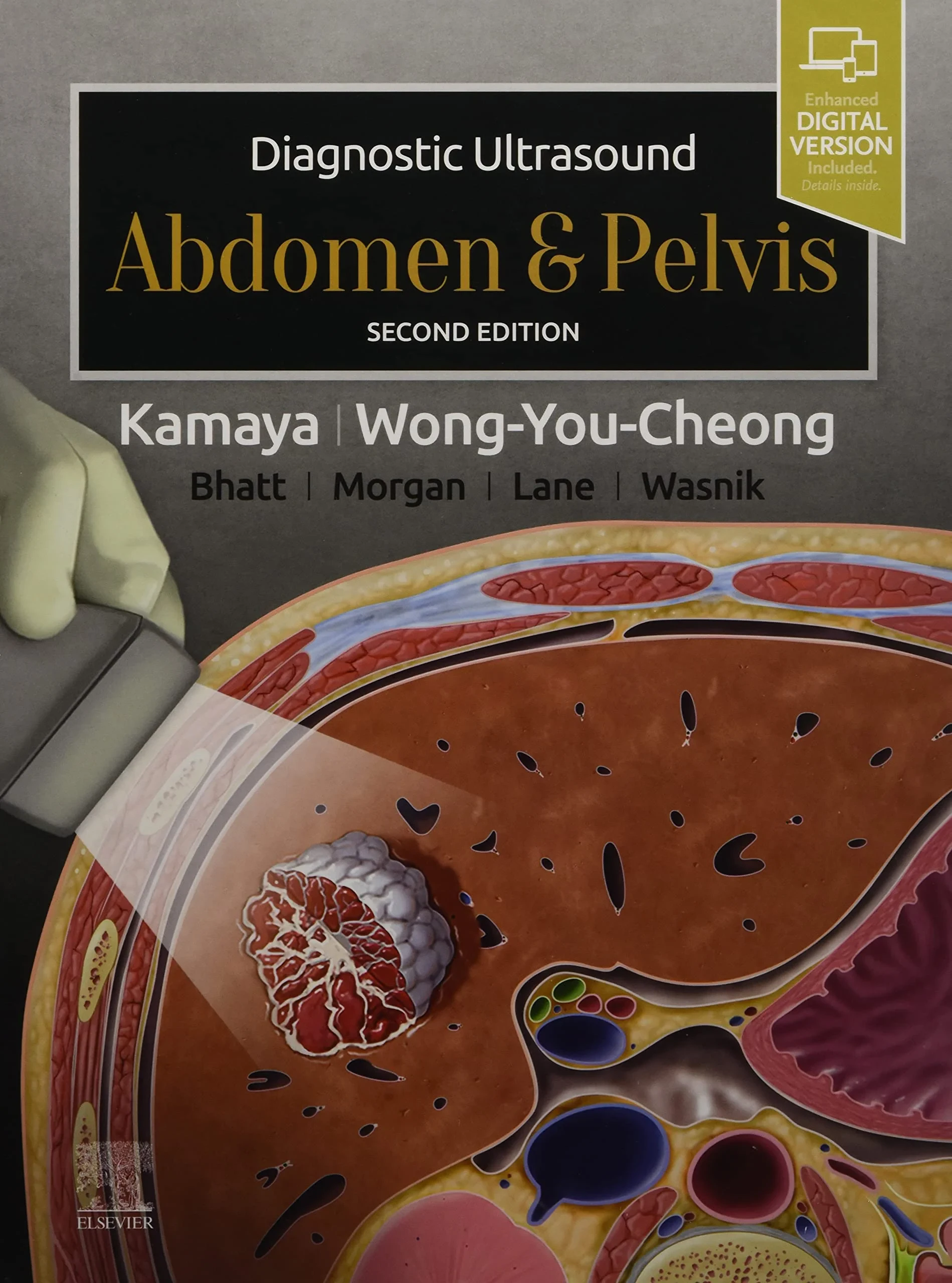 Coperta cărții "Diagnostic Ultrasound: Abdomen and Pelvis" de Aya Kamaya, Jade Wong-You-Cheong
