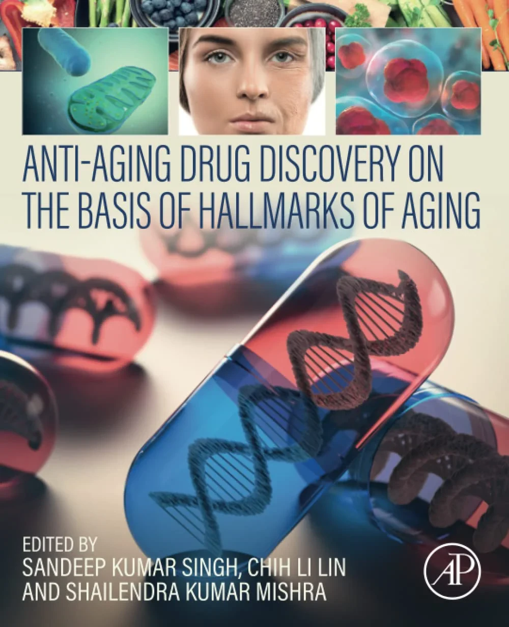 Coperta cărții "Anti-Aging Drug Discovery on the Basis of Hallmarks of Aging" de Sandeep Kumar Singh