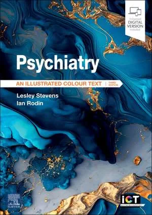 Coperta cărții "Psychiatry: An Illustrated Colour Text" de Lesley Stevens, Ian Rodin