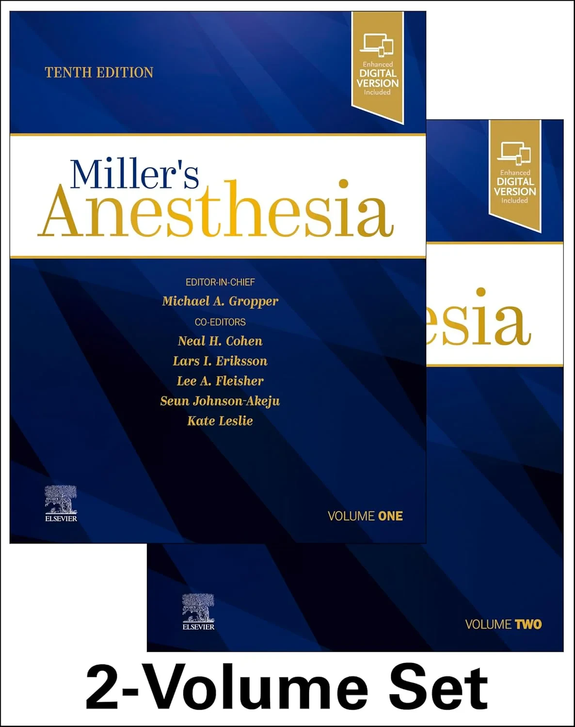 Coperta cărții "Miller’s Anesthesia, 2-Volume Set" de Lars I. Eriksson, Lee A. Fleisher, Neal H. Cohen, Michael A. Gropper, Kate Leslie, Oluwaseun Johnson-Akeju