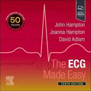 Coperta cărții "The ECG Made Easy" de David Adlam, Joanna Hampton, John Hampton
