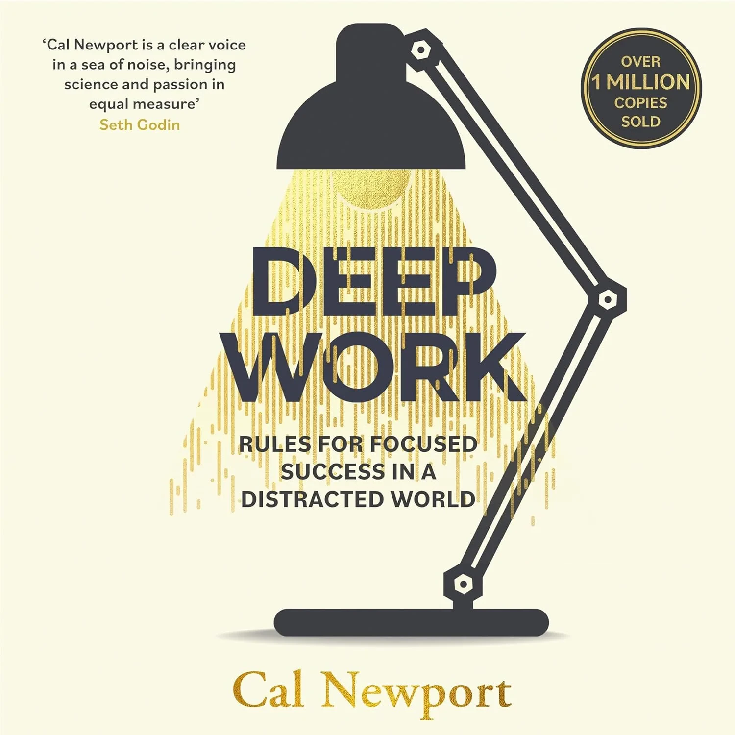 Coperta cărții "Deep Work: Rules for Focused Success in a Distracted World" de Cal Newport