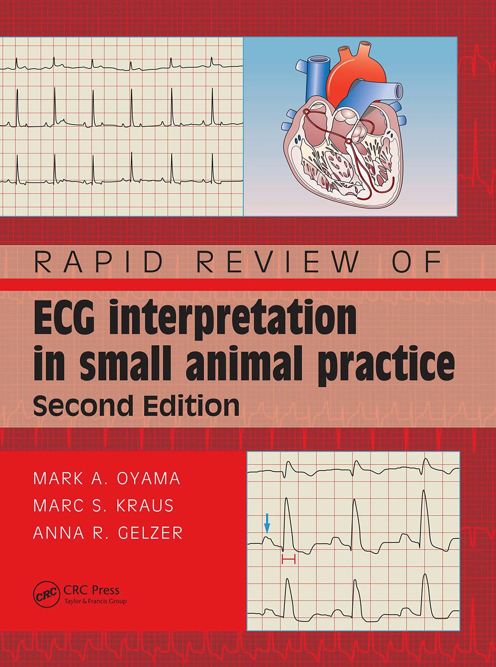 Coperta cărții "Rapid Review of ECG Interpretation in Small Animal Practice" de Mark Oyama, Marc S. Kraus, Anna R Gelzer