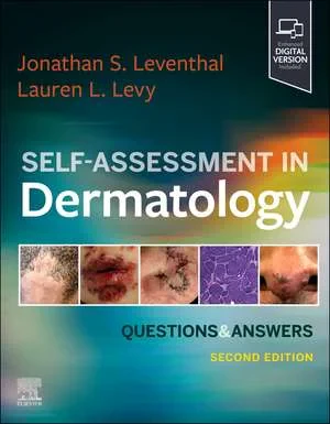 Coperta cărții "Self-Assessment in Dermatology: Questions and Answers" de Jonathan Leventhal, Lauren L. Levy