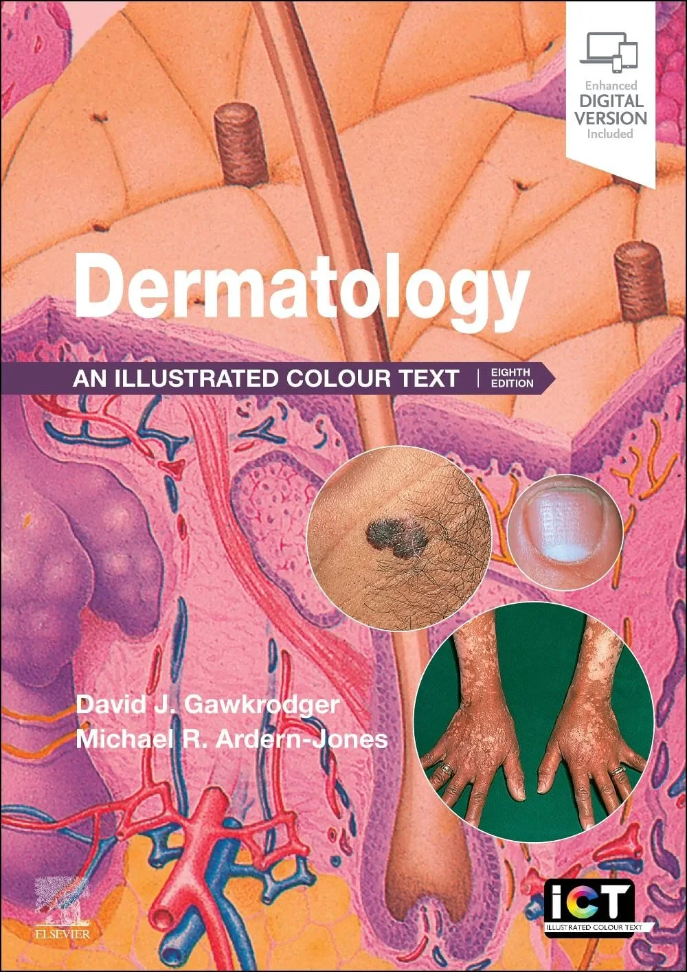 Coperta cărții "Dermatology, 8th Edition" de David Gawkrodger, Michael R. Ardern-Jones