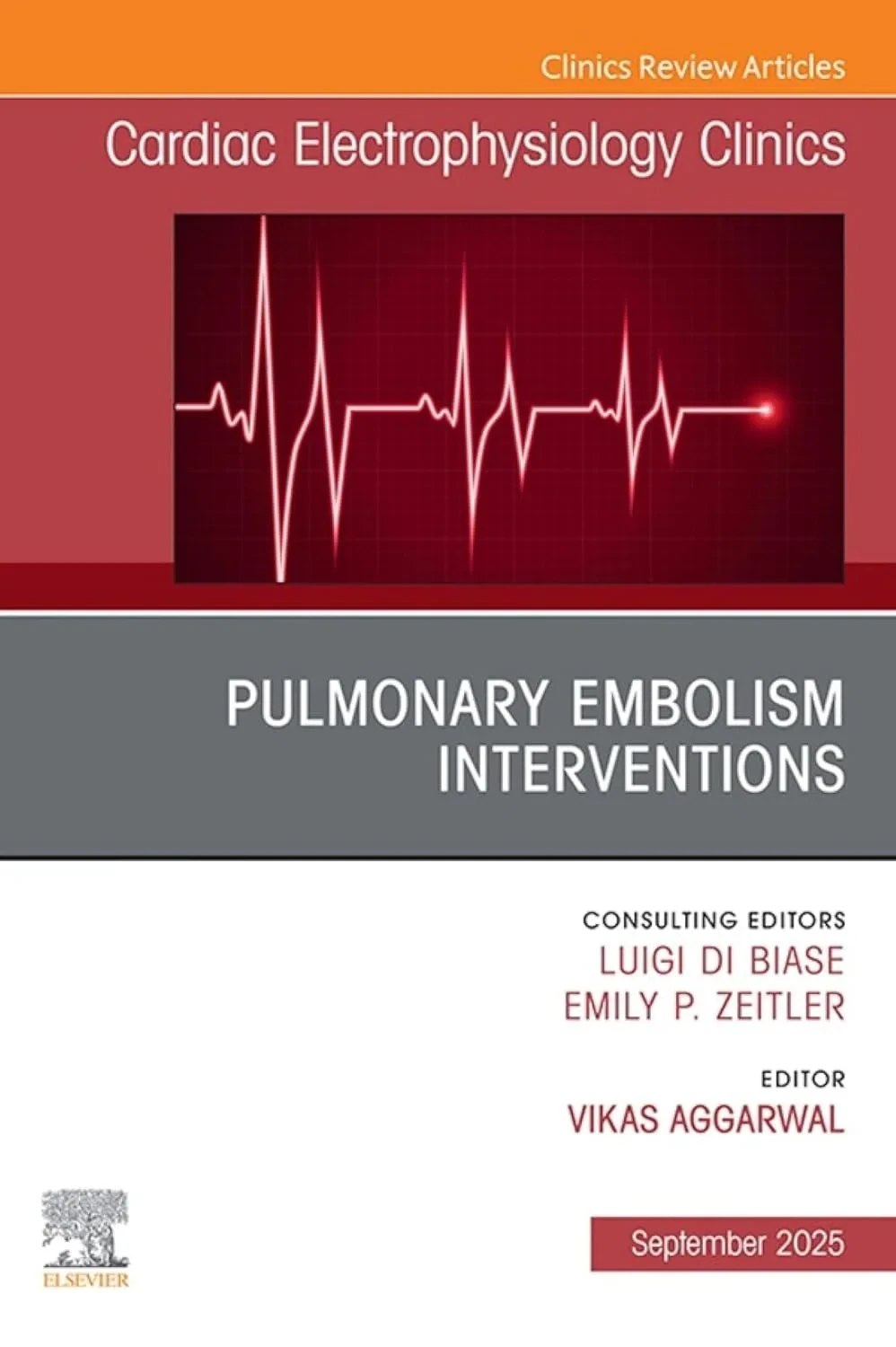 Coperta cărții "Pulmonary Embolism Interventions, An Issue of Cardiac Electrophysiology Clinics, 1st Edition" de Vikas Aggarwal