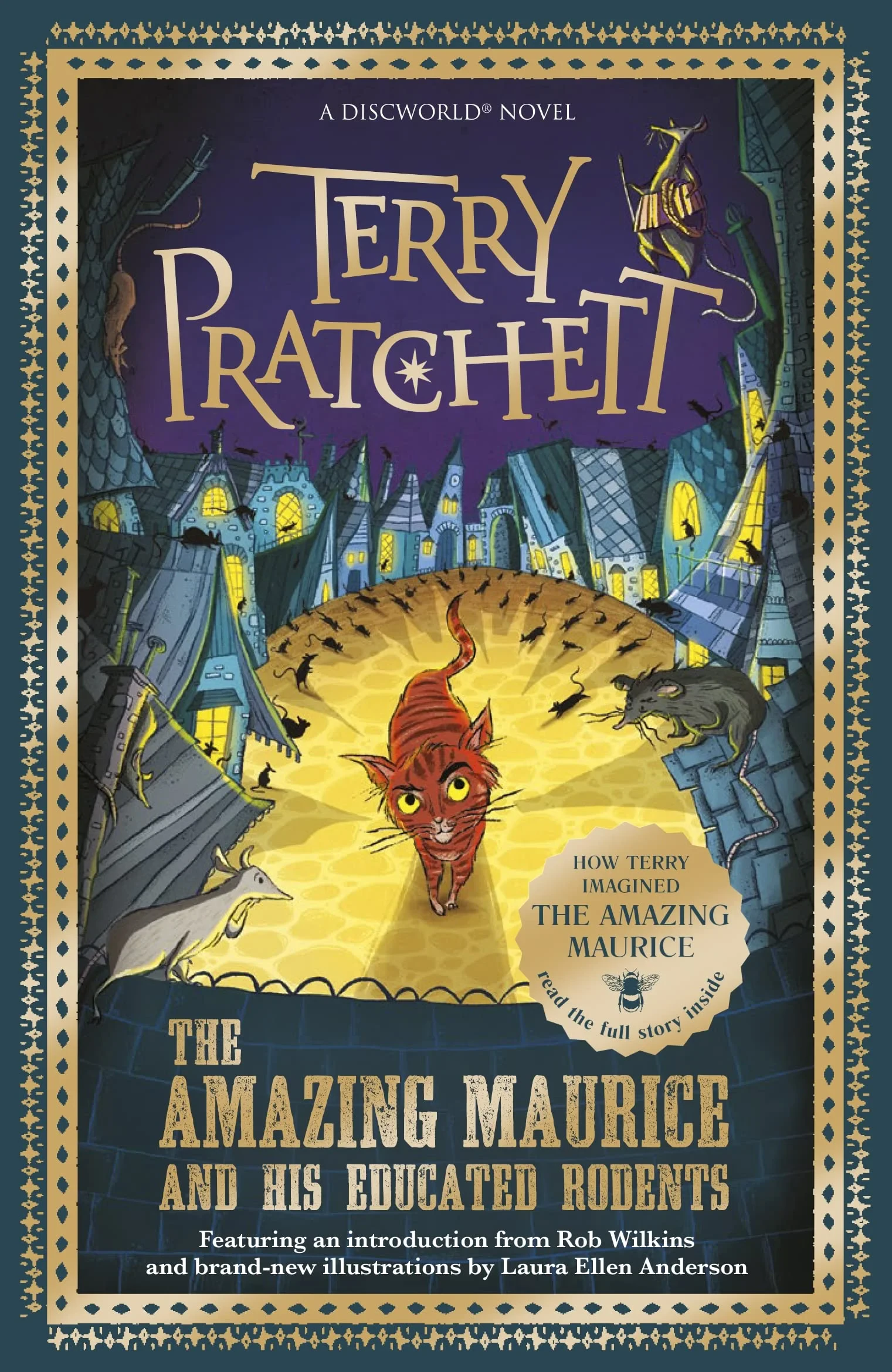 Coperta cărții "The Amazing Maurice and his Educated Rodents" de Terry Pratchett