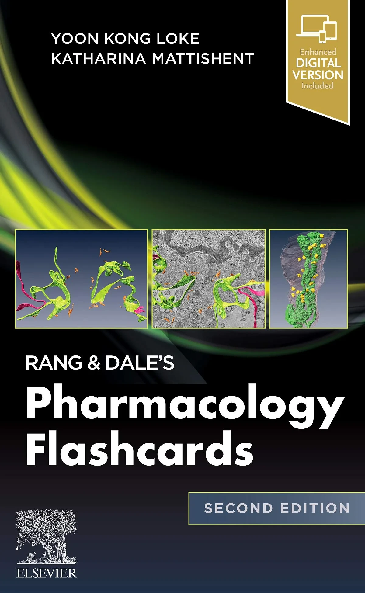 Coperta cărții "Rang &amp; Dale's Pharmacology Flash Cards" de Yoon Kong Loke MB BS MRCP MD, Katharina Mattishent
